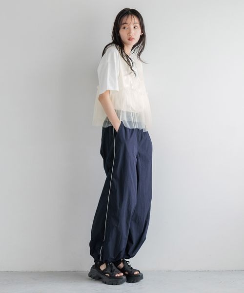 LOWRYS FARM（ローリーズファーム）の「ドロストスノーパンツ　116708（その他パンツ・レディース・オフホワイト/ネイビー/ブラック/ピンク・FREE）」の22枚目の写真