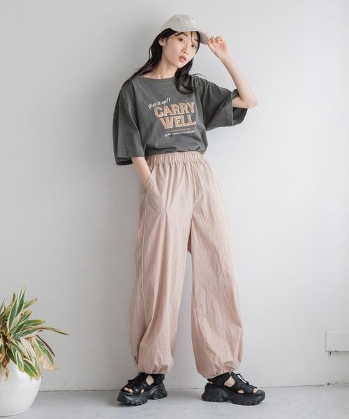 LOWRYS FARM（ローリーズファーム）の「ドロストスノーパンツ　116708（その他パンツ・レディース・オフホワイト/ネイビー/ブラック/ピンク・FREE）」の16枚目の写真