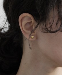 金属アレルギー対応 シンプルハートステンレスピアス