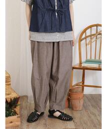 Samansa Mos2 | 【Sサイズ WEB限定】【接触冷感/イージーケア】タックテーパードパンツ(その他パンツ)