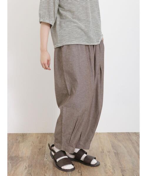 Samansa Mos2(サマンサ モスモス)の「【Sサイズ WEB限定】【接触冷感/イージーケア】タックテーパードパンツ(その他パンツ・レディース・キナリ/チャコールグレー/グリーン/モカ・S/M)」の10枚目の写真