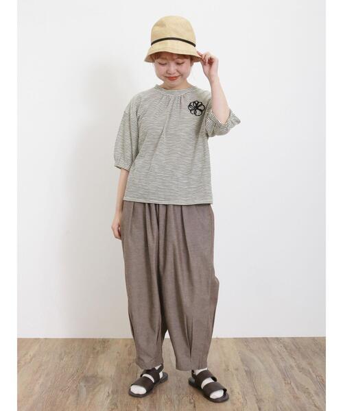 Samansa Mos2(サマンサ モスモス)の「【Sサイズ WEB限定】【接触冷感/イージーケア】タックテーパードパンツ(その他パンツ・レディース・キナリ/チャコールグレー/グリーン/モカ・S/M)」の17枚目の写真