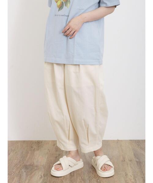 Samansa Mos2(サマンサ モスモス)の「【Sサイズ WEB限定】【接触冷感/イージーケア】タックテーパードパンツ(その他パンツ・レディース・キナリ/チャコールグレー/グリーン/モカ・S/M)」の18枚目の写真