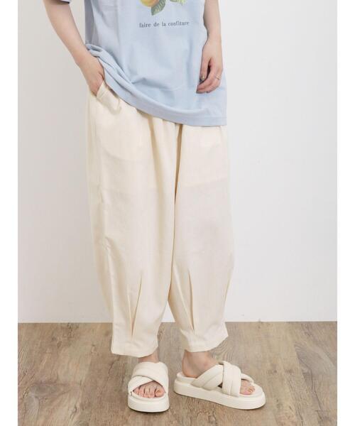 Samansa Mos2(サマンサ モスモス)の「【Sサイズ WEB限定】【接触冷感/イージーケア】タックテーパードパンツ(その他パンツ・レディース・キナリ/チャコールグレー/グリーン/モカ・S/M)」の19枚目の写真