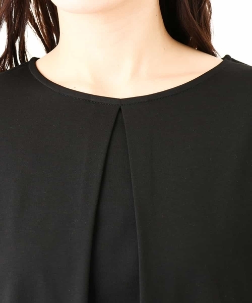 a.v.v（アーヴェヴェ）の「【接触冷感/UVカット】シフォンケープカットソー（Tシャツ/カットソー・レディース・ブラウン/ブラック/ミント/オレンジ/ライトグレー/ダークインディゴブルー・40/34/36/42/38）」の13枚目の写真