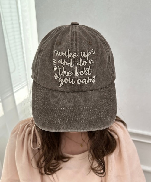 apres jour（アプレジュール）の「【apres jour×ARIAZ】フラワーロゴ刺繍キャップ（キャップ・レディース・アイボリー/チャコールグレー・FREE）」の8枚目の写真