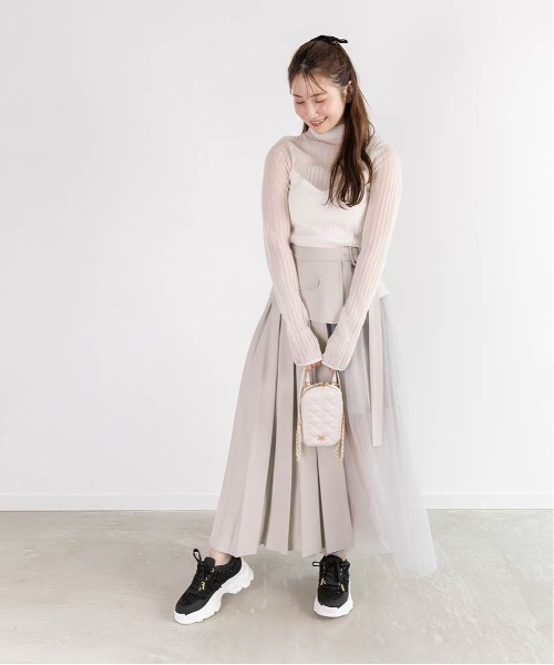RANDA(ランダ)の「ツイード×サテン スニーカー(スニーカー・レディース・ベージュ/ブラック/グレー・LL/L/M/S)」の20枚目の写真