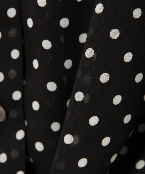 SIMONE LIST（シモーヌリスト）の「シフォンブラウス（シャツ/ブラウス・レディース・アイボリー/ブラック/ドット・38）」の12枚目の写真
