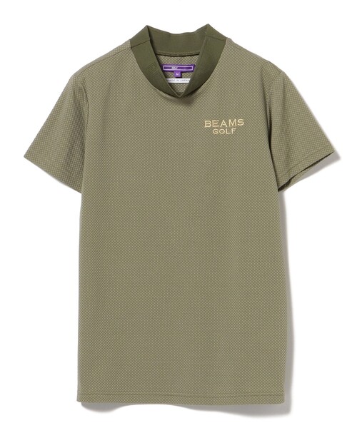 【セール】〈WOMEN〉BEAMS GOLF PURPLE LABEL / ブロックサッカー モックネックシャツ(Tシャツ/カットソー)|BEAMS GOLF(ビームスゴルフ)