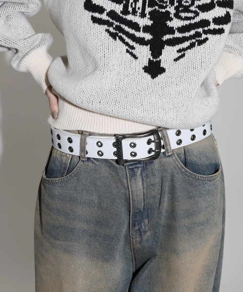 Dickies（ディッキーズ）の「【長さ調節可能】DICKIES / ダブルアイレットベルト 40㎜ ユニセックス（ベルト・メンズ・ダークブラウン/ブラック/ホワイト・FREE）」の21枚目の写真