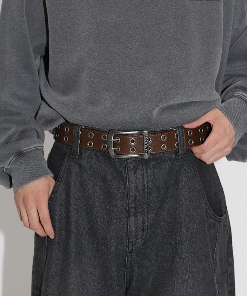 Dickies（ディッキーズ）の「【長さ調節可能】DICKIES / ダブルアイレットベルト 40㎜ ユニセックス（ベルト・メンズ・ダークブラウン/ブラック/ホワイト・FREE）」の15枚目の写真