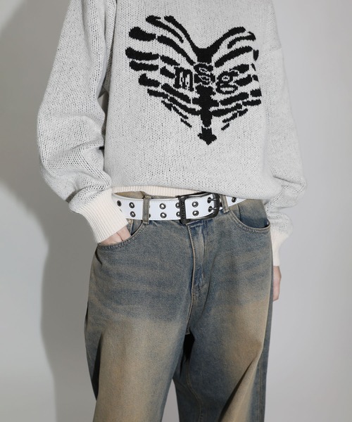 Dickies（ディッキーズ）の「【長さ調節可能】DICKIES / ダブルアイレットベルト 40㎜ ユニセックス（ベルト・メンズ・ダークブラウン/ブラック/ホワイト・FREE）」の22枚目の写真