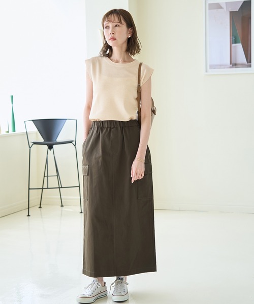 ROPE' PICNIC(ロペピクニック)の「スパークナイロンゼロスリーブニットプルオーバー(ニット/セーター・レディース・その他2/ベージュ・38)」の3枚目の写真