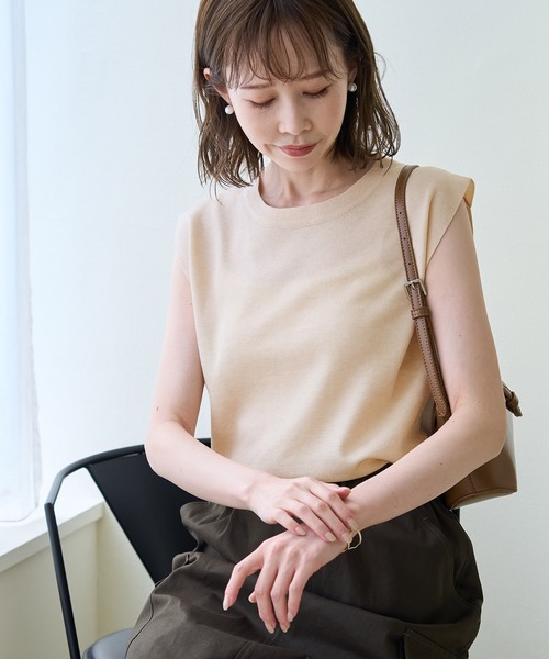 ROPE' PICNIC(ロペピクニック)の「スパークナイロンゼロスリーブニットプルオーバー(ニット/セーター・レディース・その他2/ベージュ・38)」の6枚目の写真