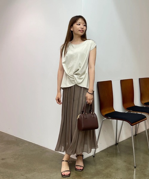 tシャツ ドロストスリーブカットトップス「低身長・小柄女性」 レディース tシャツ ドロストスリーブカットトップス「低身長・小柄女性