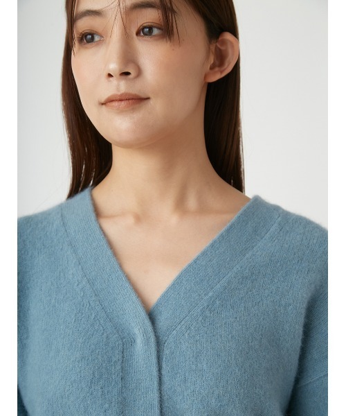 Blumarine フォックスファー付きカーディガン Blumarine フォックス