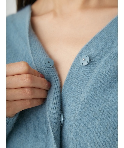 BURBERRY BLUE LABEL フォックス ファー付き カーディガン BURBERRY BLUE LABEL フォックス ファー付き カーディガン