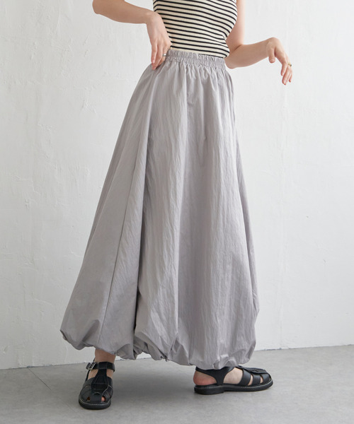 VENCEEXCHANGE（ヴァンスエクスチェンジ）の「パールタフタバルーンスカート（スカート・レディース・ブラック/グレー/オフホワイト・FREE）」の3枚目の写真