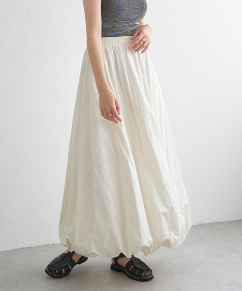 VENCEEXCHANGE（ヴァンスエクスチェンジ）の「パールタフタバルーンスカート（スカート・レディース・ブラック/グレー/オフホワイト・FREE）」の2枚目の写真