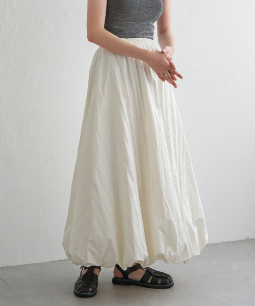 VENCEEXCHANGE（ヴァンスエクスチェンジ）の「パールタフタバルーンスカート（スカート・レディース・ブラック/グレー/オフホワイト・FREE）」の20枚目の写真