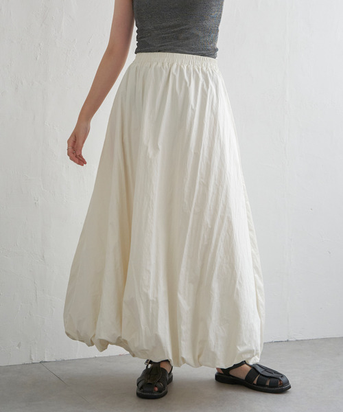 VENCEEXCHANGE（ヴァンスエクスチェンジ）の「パールタフタバルーンスカート（スカート・レディース・ブラック/グレー/オフホワイト・FREE）」の18枚目の写真