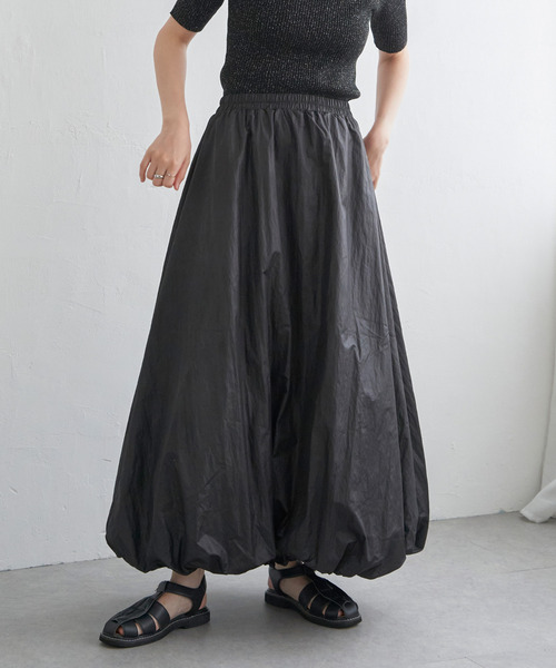 VENCEEXCHANGE（ヴァンスエクスチェンジ）の「パールタフタバルーンスカート（スカート・レディース・ブラック/グレー/オフホワイト・FREE）」の14枚目の写真