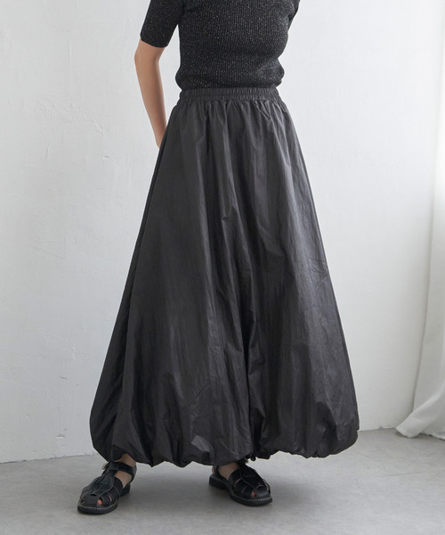 VENCEEXCHANGE（ヴァンスエクスチェンジ）の「パールタフタバルーンスカート（スカート・レディース・ブラック/グレー/オフホワイト・FREE）」の10枚目の写真