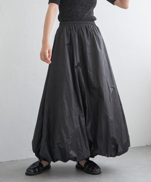 VENCEEXCHANGE（ヴァンスエクスチェンジ）の「パールタフタバルーンスカート（スカート・レディース・ブラック/グレー/オフホワイト・FREE）」の9枚目の写真