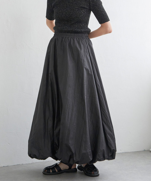 VENCEEXCHANGE（ヴァンスエクスチェンジ）の「パールタフタバルーンスカート（スカート・レディース・ブラック/グレー/オフホワイト・FREE）」の8枚目の写真