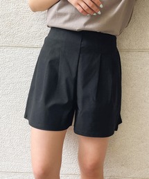 《美脚タック》レディース ハイウエスト ツイルショートパンツ 体型カバー 春夏秋
