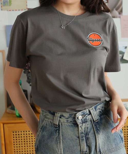 Girly Doll(ガーリードール)の「オリジナルプリントレトロTシャツ(Tシャツ/カットソー・レディース・ピンク/ベージュ/ダークグレー・F)」の5枚目の写真