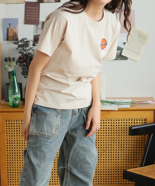 Girly Doll(ガーリードール)の「オリジナルプリントレトロTシャツ(Tシャツ/カットソー・レディース・ピンク/ベージュ/ダークグレー・F)」の13枚目の写真
