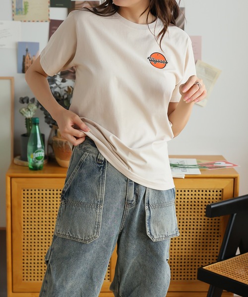 Girly Doll(ガーリードール)の「オリジナルプリントレトロTシャツ(Tシャツ/カットソー・レディース・ピンク/ベージュ/ダークグレー・F)」の16枚目の写真
