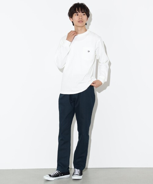 BEAMS HEART（ビームスハート）の「【ユニセックス】コーヒー刺繍 クルーネック カットソー（Tシャツ/カットソー・メンズ・ホワイト/ネイビー/その他・S/M/L/XL）」の4枚目の写真