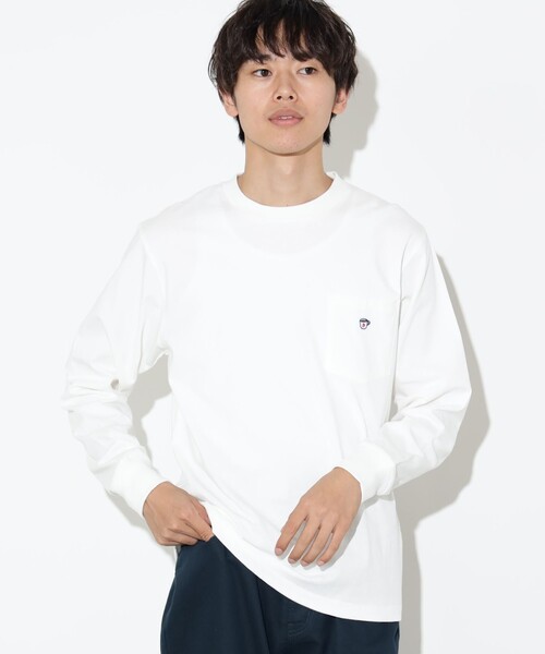 BEAMS HEART（ビームスハート）の「【ユニセックス】コーヒー刺繍 クルーネック カットソー（Tシャツ/カットソー・メンズ・ホワイト/ネイビー/その他・S/M/L/XL）」の7枚目の写真