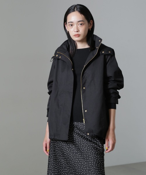 NANO universe(ナノユニバース)の「撥水加工フード取り外し2wayスタンドカラーブルゾン(ブルゾン・レディース・グリーン系その他4/ブラック/グレー系その他4・FREE)」の5枚目の写真