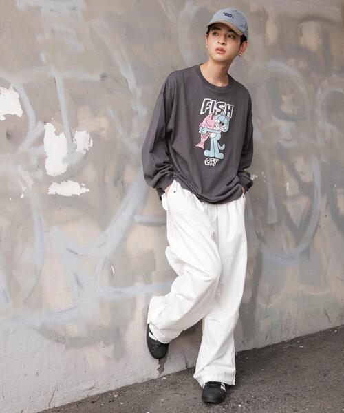 WEGO(ウィゴー)の「WEGO/アニマルキャラBIG T(Tシャツ/カットソー・メンズ・ホワイト/スミクロ/ブルー・LARGE/MEDIUM)」の22枚目の写真