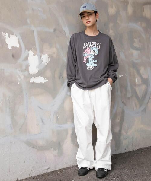 WEGO(ウィゴー)の「WEGO/アニマルキャラBIG T(Tシャツ/カットソー・メンズ・ホワイト/スミクロ/ブルー・LARGE/MEDIUM)」の19枚目の写真