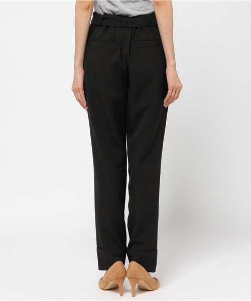 BLONDY ReLISH（ブロンディリリッシュ）の「リボン付きタックパンツ（チノパンツ・レディース・ベージュ/ブラック・MEDIUM/SMALL）」の5枚目の写真