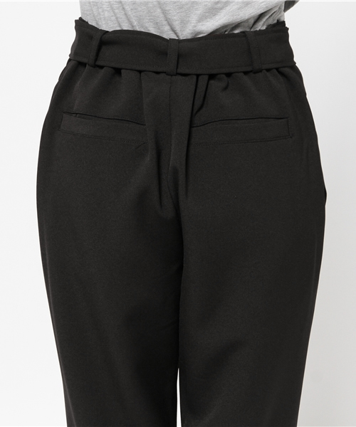 BLONDY ReLISH（ブロンディリリッシュ）の「リボン付きタックパンツ（チノパンツ・レディース・ベージュ/ブラック・MEDIUM/SMALL）」の7枚目の写真