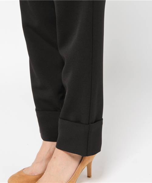 BLONDY ReLISH（ブロンディリリッシュ）の「リボン付きタックパンツ（チノパンツ・レディース・ベージュ/ブラック・MEDIUM/SMALL）」の9枚目の写真