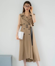NOELA | フェイクレザーパイピングトレンチ２ＷＡＹワンピース(ワンピース)