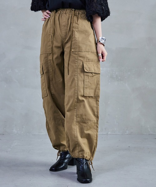 チャイブ・カーキ　コージーパンツLサイズ リバティ　ハンドメイド チャイブ・カーキ コージーパンツLサイズ リバティ ハンドメイド