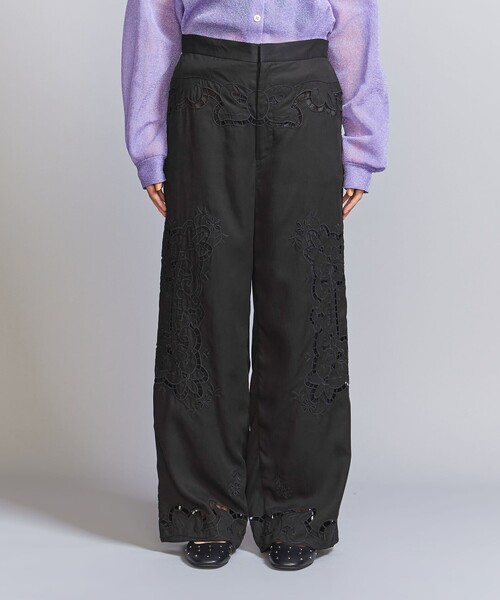 BEAUTY&YOUTH UNITED ARROWS(ビューティーアンドユースユナイテッドアローズ)の「セルロース エンブロイダリー パンツ(その他パンツ・レディース・ブラック/オリーブ・S/M)」の9枚目の写真