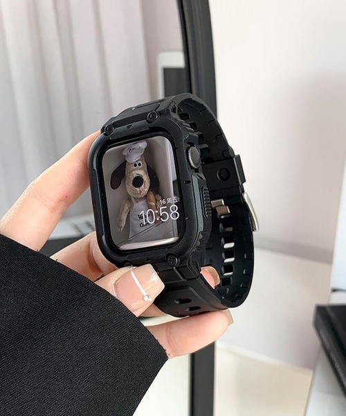 LUON(ルオン)の「LUON / Apple Watch Band / アップルウォッチ バンド 一体式ベルト(デジタル腕時計・レディース・オリーブ/ネイビー/グレー/ホワイト/ブラック・A/B)」の2枚目の写真
