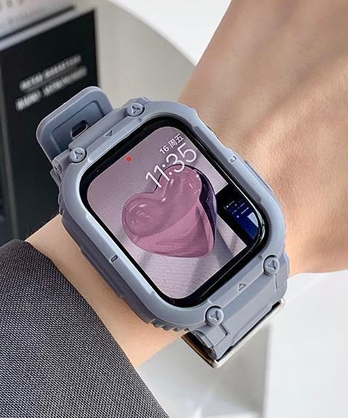 LUON(ルオン)の「LUON / Apple Watch Band / アップルウォッチ バンド 一体式ベルト(デジタル腕時計・レディース・オリーブ/ネイビー/グレー/ホワイト/ブラック・A/B)」の8枚目の写真