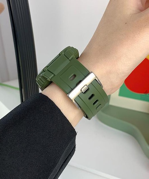 LUON(ルオン)の「LUON / Apple Watch Band / アップルウォッチ バンド 一体式ベルト(デジタル腕時計・レディース・オリーブ/ネイビー/グレー/ホワイト/ブラック・A/B)」の11枚目の写真
