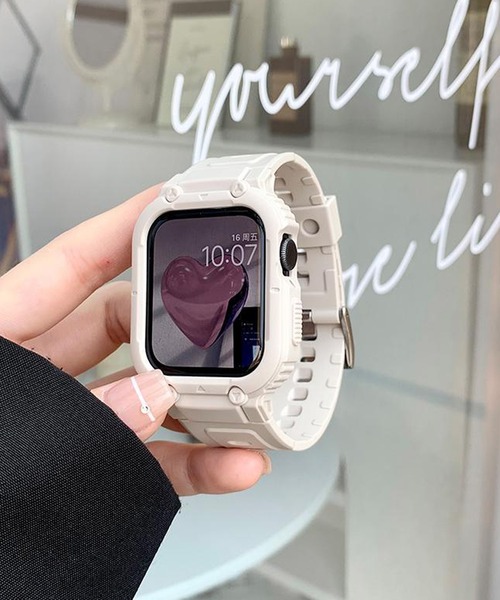LUON(ルオン)の「LUON / Apple Watch Band / アップルウォッチ バンド 一体式ベルト(デジタル腕時計・レディース・オリーブ/ネイビー/グレー/ホワイト/ブラック・A/B)」の12枚目の写真