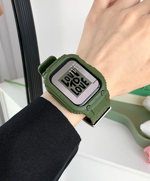 LUON(ルオン)の「LUON / Apple Watch Band / アップルウォッチ バンド 一体式ベルト(デジタル腕時計・レディース・オリーブ/ネイビー/グレー/ホワイト/ブラック・A/B)」の21枚目の写真