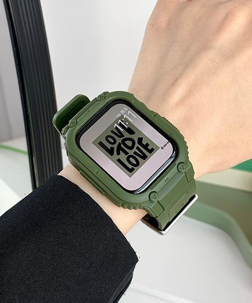 LUON(ルオン)の「LUON / Apple Watch Band / アップルウォッチ バンド 一体式ベルト(デジタル腕時計・レディース・オリーブ/ネイビー/グレー/ホワイト/ブラック・A/B)」の22枚目の写真